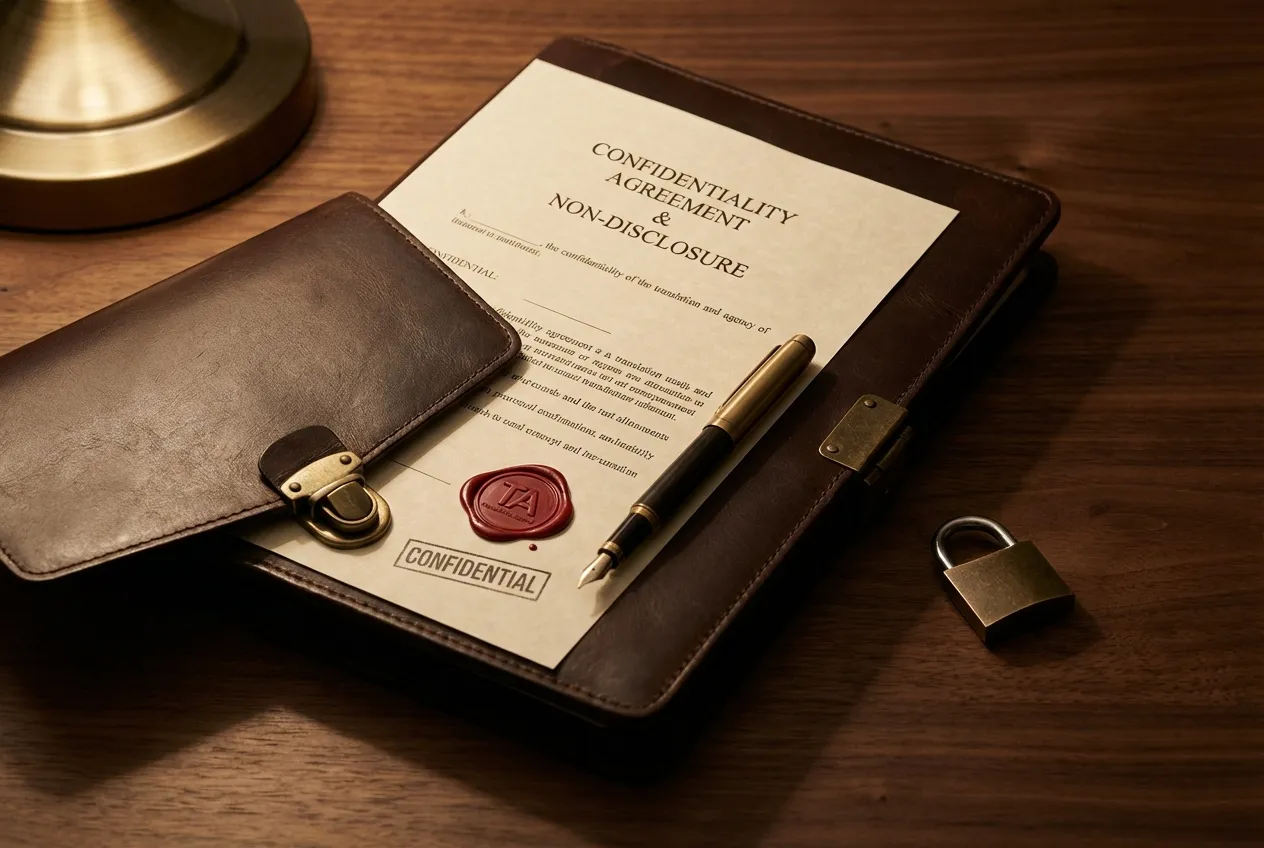 Gizlilik sözleşmesi ve güvenli belge muhafazası - NDA korumasında çeviri hizmeti
