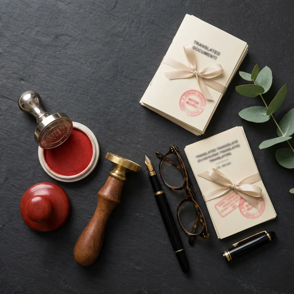 Yeminli tercüman araç gereçleri - noter mührü, damga ve dolma kalem